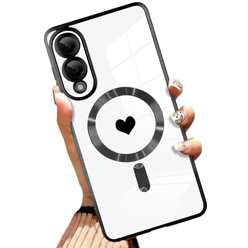 AIGOMARA Magnetische Schutzhülle für Samsung Galaxy S25 Edge, kompatibel mit kabellosem Laden, Herz-Design, weiche TPU-Handyhülle, kratzfest, stoßfest, schlanke Schutzhülle für Frauen (Schwarz - Weiß) AIGOMARA Magnetische Schutzhülle für Samsung Galaxy S25 Edge, kompatibel mit kabellosem Laden, Herz-Design, weiche TPU-Handyhülle, kratzfest, stoßfest, schlanke Schutzhülle für Frauen (Schwarz - Weiß) von AIGOMARA