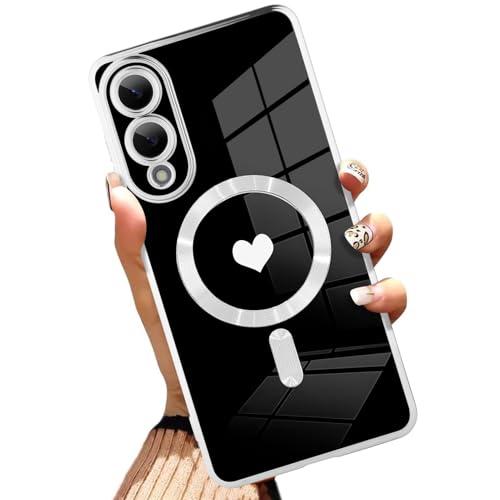 AIGOMARA Magnetische Schutzhülle für Samsung Galaxy S25 Edge, kompatibel mit kabellosem Laden, Herz-Design, weiche TPU-Handyhülle, kratzfest, stoßfest, schlanke Schutzhülle für Frauen (Silber AIGOMARA Magnetische Schutzhülle für Samsung Galaxy S25 Edge, kompatibel mit kabellosem Laden, Herz-Design, weiche TPU-Handyhülle, kratzfest, stoßfest, schlanke Schutzhülle für Frauen (Silber von AIGOMARA