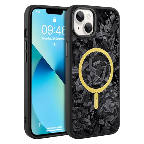 AIGOMARA Magnetische Schutzhülle für iPhone 13 und iPhone 14, kompatibel mit Magsafe, glänzende, schlanke, harte Rückseite aus Polycarbonat, weiche TPU-Stoßdämpfer, stoßfeste Handyhülle, Schwarz AIGOMARA Magnetische Schutzhülle für iPhone 13 und iPhone 14, kompatibel mit Magsafe, glänzende, schlanke, harte Rückseite aus Polycarbonat, weiche TPU-Stoßdämpfer, stoßfeste Handyhülle, Schwarz von AIGOMARA