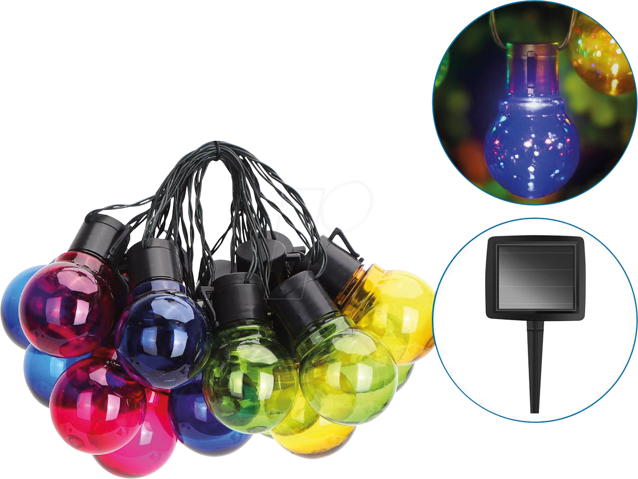 AIG 208820 - LED-Solar-Lichterkette, 20 LEDs, multicolor AIG 208820 - LED-Solar-Lichterkette, 20 LEDs, multicolor von AIGOSTAR