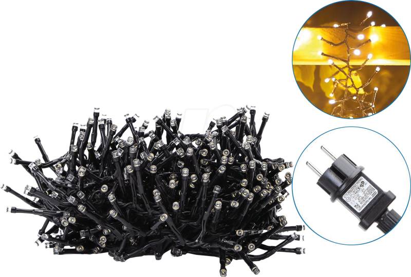 AIG 208967 - Cluster-Lichterkette, 500 LEDs, warmweiß, 10 m von AIGOSTAR