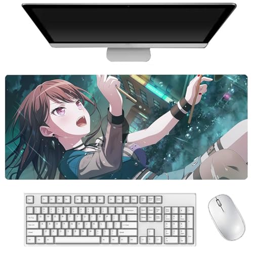 AIGOUT Anon Chihaya Mauspad mit Anime-Charakteren, bedruckt, groß, rutschfest, Gummi, Computer-Tastatur, Maus-Tischmatte für Büro, Desktop und Laptop (Typ 1, 40 x 90 cm) von AIGOUT