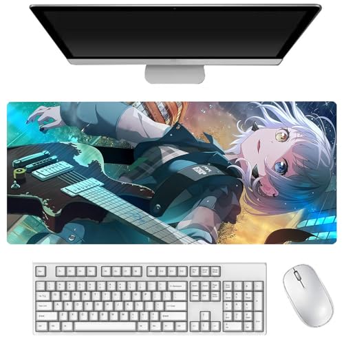 AIGOUT Anon Chihaya Mauspad mit Anime-Charakteren, bedruckt, groß, rutschfest, Gummi, Computer-Tastatur, Maus-Tischmatte für Büro, Desktop und Laptop (Typ 3, 40 x 90 cm) von AIGOUT