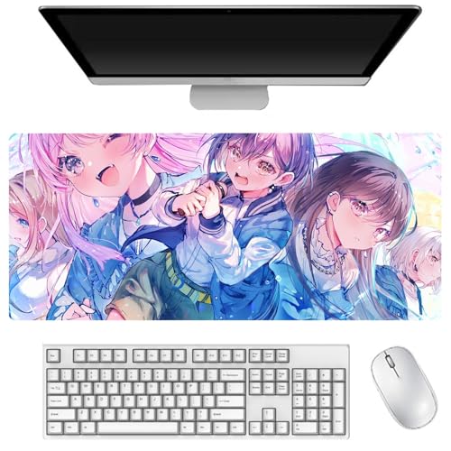 AIGOUT Anon Chihaya Mauspad mit Anime-Charakteren, bedruckt, groß, rutschfest, Gummi, Computer-Tastatur, Maus-Tischmatte für Büro, Desktop und Laptop (Typ 5, 40 x 90 cm) von AIGOUT