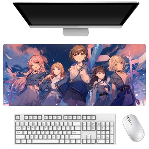 AIGOUT Anon Chihaya Mauspad mit Anime-Charakteren, bedruckt, groß, rutschfest, Gummi, Computer-Tastatur, Maus-Tischmatte für Büro, Desktop und Laptop (Typ 6, 40 x 90 cm) von AIGOUT