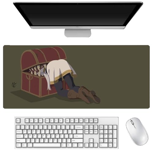 AIGOUT Frieren: Beyond Journey's End Anime-Mauspad, groß, 400 x 900 mm, rutschfeste Gummiunterseite, Computer-Schreibtischunterlage, Gaming-Mauspad (Typ 11, 40 x 90 cm) von AIGOUT