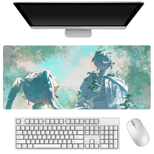 AIGOUT Frieren: Beyond Journey's End Anime-Mauspad, groß, 400 x 900 mm, rutschfeste Gummiunterseite, Computer-Schreibtischunterlage, Gaming-Mauspad (Typ 14, 40 x 90 cm) von AIGOUT