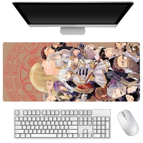 AIGOUT Frieren: Beyond Journey's End Anime-Mauspad, groß, 400 x 900 mm, rutschfeste Gummiunterseite, Computer-Schreibtischunterlage, Gaming-Mauspad (Typ 16, 40 x 90 cm) von AIGOUT
