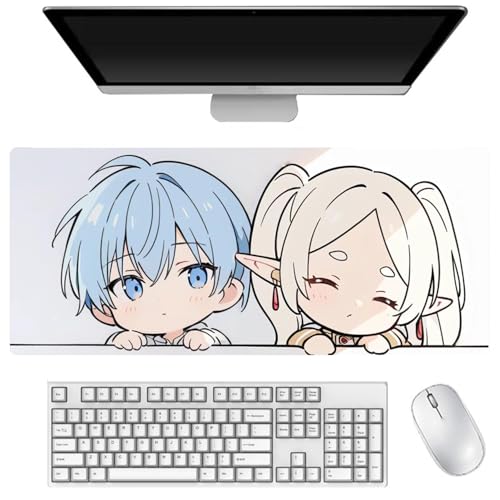 AIGOUT Frieren: Beyond Journey's End Anime-Mauspad, groß, 400 x 900 mm, rutschfeste Gummiunterseite, Computer-Schreibtischunterlage, Gaming-Mauspad (Typ 2, 40 x 90 cm) von AIGOUT