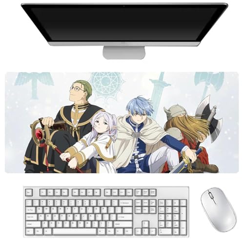AIGOUT Frieren: Beyond Journey's End Anime-Mauspad, groß, 400 x 900 mm, rutschfeste Gummiunterseite, Computer-Schreibtischunterlage, Gaming-Mauspad (Typ 7, 40 x 90 cm) von AIGOUT