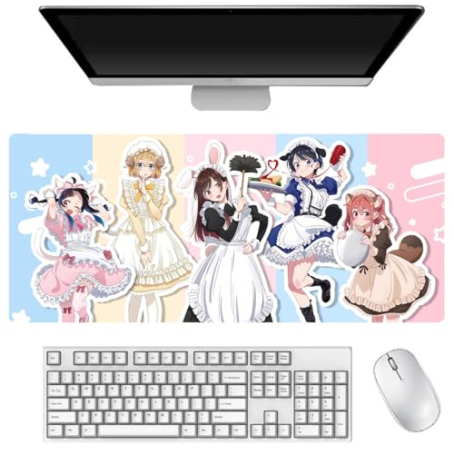 AIGOUT Ichinose Chizuru Sarashina Ruka Anime-Mauspad, Gaming-Mauspad, groß, 40 x 90 cm, für Zuhause, Büro, PC, Desktop (Typ 5, 40 x 90 cm) von AIGOUT