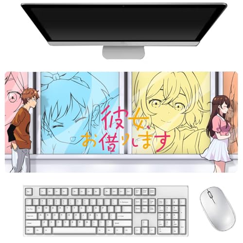 AIGOUT Ichinose Chizuru Sarashina Ruka Anime-Mauspad, Gaming-Mauspad, groß, 40 x 90 cm, für Zuhause, Büro, PC, Desktop (Typ 6, 40 x 90 cm) von AIGOUT
