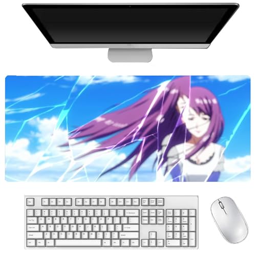 AIGOUT Kaneki Ken Mauspad mit Anime-Motiv, groß, 400 x 900 mm, rutschfestes Gummi-Mauspad für Desktop-Computer, Laptop, Büro (Typ 4, 40 x 90 cm) von AIGOUT