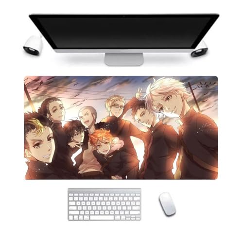 Haikyu! Anime-Spiel-Mauspad, Büro-Computer-Zubehör, Tastatur-Mauspad, weiche Gummiunterseite, rutschfestes Mauspad, 400 x 900 mm (Typ 4, 40 x 90 cm) von AIGOUT