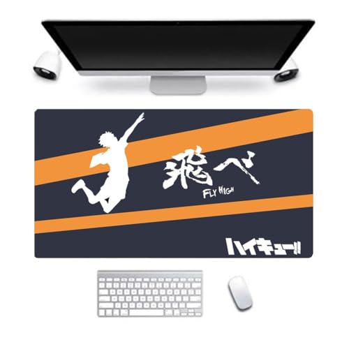 Haikyu! Anime-Spiel-Mauspad, Büro-Computer-Zubehör, Tastatur-Mauspad, weiche Gummiunterseite, rutschfestes Mauspad, 400 x 900 mm (Typ 6, 40 x 90 cm) von AIGOUT