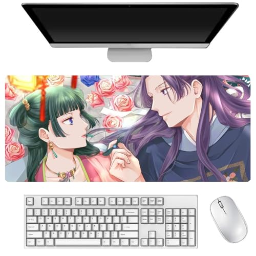 The Apothecary Diaries Maomao Großes Mauspad, Anime-Druckmuster, 400 x 900 mm, rutschfestes Gummi-Mauspad für Computer, Laptop, Spiel-Mauspad (Typ 11, 40 x 90 cm) von AIGOUT