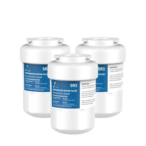 Filter-Ersatz, kompatibel mit GE Kühlschrank-Wasserfilter MWFP GWF GWFA MWFA Filter FMG-1, kompatibel mit Kenmore 46–9991, 1–4 Stück(3PCS) von AIHDBCL