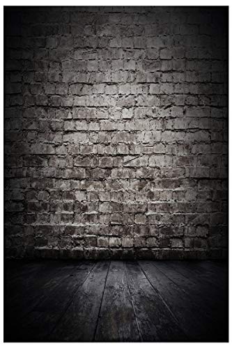 AIIKES 5x7FT Black Wooden Photo Backdrop Vinyl Wood Photography Backdrop Brick Wall Background Custom Birthday Party Photographic Photo Studio 10-391 von AIIKES