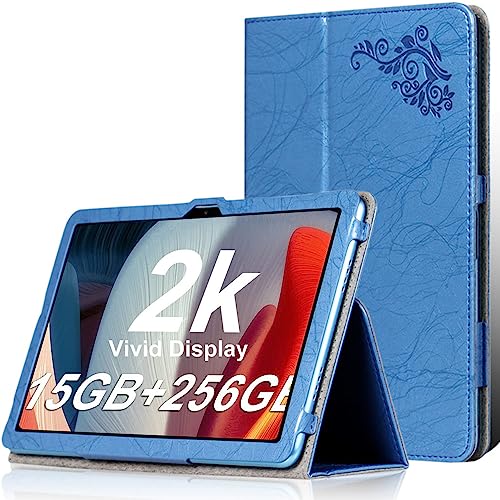 AIJAKO Tablet-Schutzhülle für DOOGEE T20 Tablet 10,4 Zoll Tablet, Premium PU-Leder Folio Klappständer Schutzhülle mit Handschlaufe Magnet für DOOGEE T20 Tablet 10,4 Zoll Tablet, Blau von AIJAKO