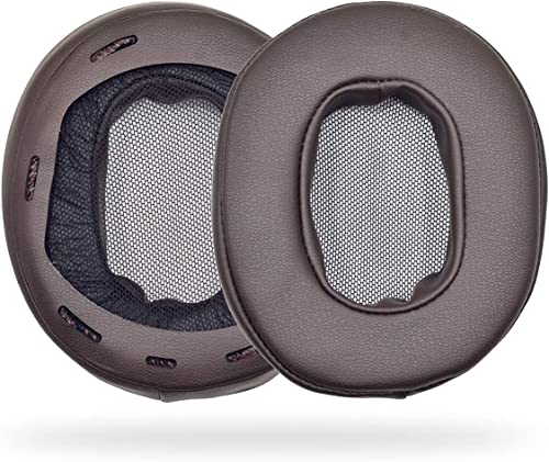 Ersatz-Ohrpolster sind kompatibel mit Sony MDR 1A 1ADAC 1ABT Kopfhörern. Hergestellt aus weichem Proteinleder und Memory-Schaum, Ersatz-Ohrpolster für Reparaturzubehör (braun) von AIKKAUK