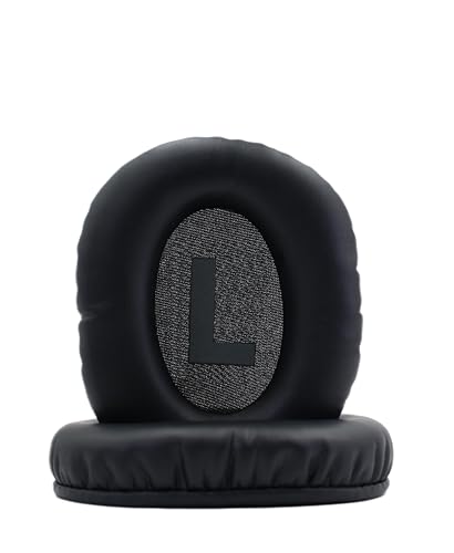 K371 Ersatz-Ohrpolster, weiches Memory-Schaum-Ohrpolster, kompatibel mit AKG K361/K361BT/K371/K371BT kabelgebundenen Kopfhörern (Schwarz/Albumen Leder) von AIKKAUK