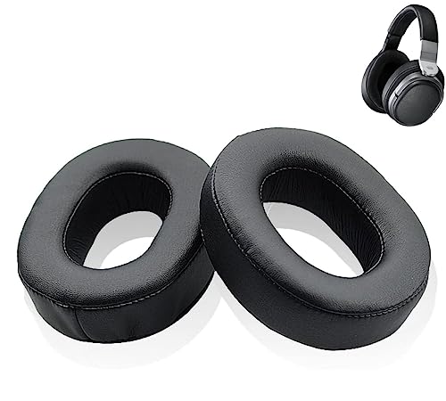 Ersatz-Ohrpolster, kompatibel mit Sony MDR-HW700 MDR-HW700DS Kopfhörern, aus weichem Protein-Leder, kombiniert mit Memory-Schaum, Ersatz-Ohrpolster für Reparaturzubehör (schwarz) von AIKKAUK