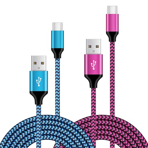 USB C Kabel, [2 Stück 0.9M+1.8M] Ladekabel USB C Schnellladekabel, Typ C Handyladekabel Datenkabel für Samsung Galaxy S24/S23/S22/S21/S20/S10/A15/A14/A55/A54/A35/A34/A13/A53/A33/A22, Xiaomi, Google von AILKIN