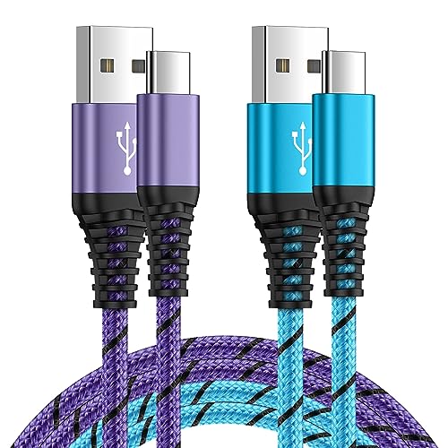 USB C Ladekabel, [2 Stück 1,8M] USB Typ C Kabel Schnellladekabel USB C Datenkabel für Samsung Galaxy A15/A14/A13/A12/A55/A35/A54/A34/A53/Z Flip 4/Z Flip 3/S24/S23/S21/S20/S10/S9, Google Pixel, Xiaomi von AILKIN