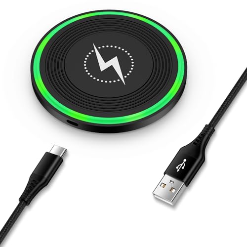 Fast Wireless Charger Samsung Induktive Ladestation für Samsung Galaxy S25 Ultra/S24 FE/S23/S22/S21/Z Flip 6, 15W Schnelles Kabelloses Ladegerät Handy Ladestation für Google Pixel 9/9 Pro/8/8 Pro/7 von AILKIN