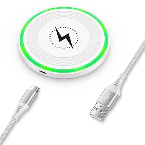 Wireless Charger, 15W Schnelles Induktive Ladestation für Google Pixel 9/9 Pro/8/8 Pro/7/7 Pro, Kabelloses Ladegerät Handy Induktive Ladepad für Samsung Galaxy S25/S24/S23/S22/S21/S20, iPhone 16/15/14 von AILKIN