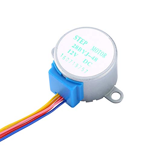 12V 4-Phasen-5-Draht-Schrittmotor 28BYJ-48-12V, DC 12V 4-Phasen-Schrittmotor-Reduzierung, 4-Phasen-Schrittmotor mit ULN2003-Chip, 2 Phase Option, für -Projekte von AILOOCEDI