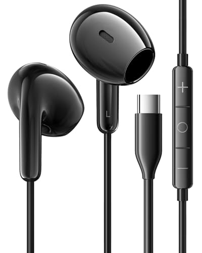USB C Kopfhörer für Samsung Galaxy S24 S23 Ultra S22 A55 A54 S25 5G HiFi Stereo USB C Headset In-Ear Kopfhörer mit Kabel Mikrofon Lautstärkeregler für iPhone 15 Pro Max Pixel 8 7a Xiaomi 14 iPad 10 von AILZPXX
