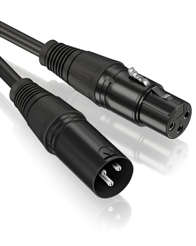 Ausgewogenes XLR Kabel 0.5M, TPE XLR Stecker auf Buchse Strapazierfähiges Symmetrisches Mikrofonkabel, Professionelles Mikrofonkabel XLR Kabel für Mikrofon, Verstärker, Mischpult, Lautsprecher usw von AILZPXX