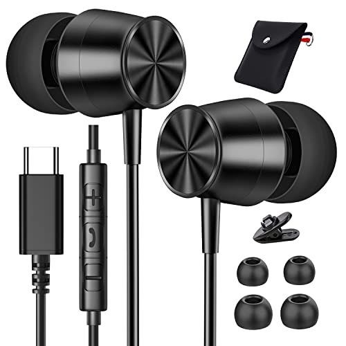 USB C Kopfhörer, Kopfhörer mit Kabel für Samsung Galaxy S23 S22 Ultra S24 S21 A54 A53 A33 5G, In Ear USB C Headset mit Mikrofon, Rauschfreies Hi-Fi-Stereo, für iPhone 15 Google Pixel 8 7 6a iPad Air 5 von AILZPXX