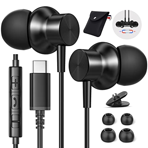 USB C Kopfhörer für Samsung Galaxy S23 S22 Ultra S24 S21 A54 A53 5G USB C Kopfhörer mit Mikrofon In-Ear Kopfhörer mit Kabel Ohrhörer USB Typ C Kopfhörer für iPhone 15 iPad Air 5 4 Pixel 8 7 6 Pro von AILZPXX