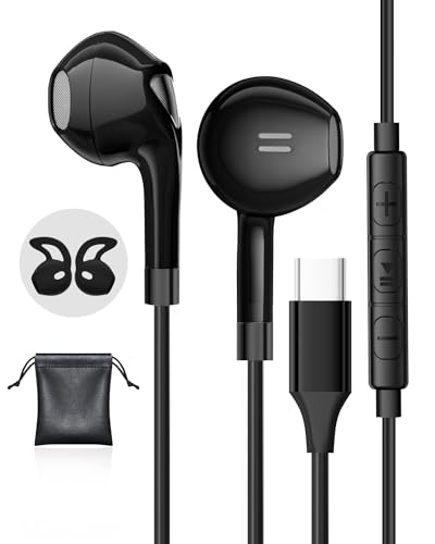 USB C Kopfhörer für Samsung Galaxy S23 S22 Ultra S24 S21 FE A53 A33 A54 5G, In-Ear USB C Kopfhörer mit Mikrofon USB C Headset mit Kabel Ohrhörer für iPhone 15 Google Pixel 8 7a Pro iPad Air 5, Huawei von AILZPXX