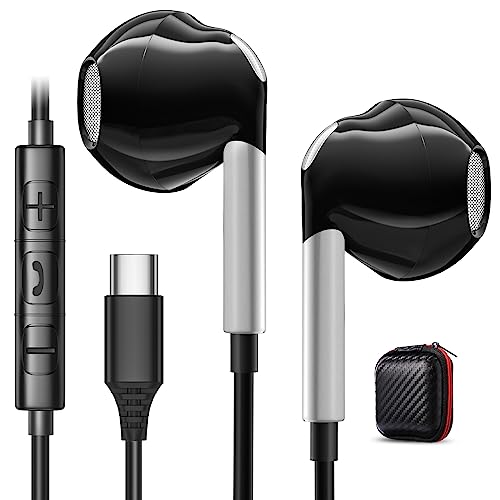 USB C Kopfhörer für Samsung S23 Ultra S25 S22 S24 S21 FE A55 A54 A34 A53 5G,Kopfhörer mit Kabel USB C Headset mit Mikrofon In-Ear Ohrhörer USB Type C Kopfhörer für iPhone 15 16 Pixel 8 7 6a iPad Air USB C Kopfhörer für Samsung S23 Ultra S25 S22 S24 S21 FE A55 A54 A34 A53 5G,Kopfhörer mit Kabel USB C Headset mit Mikrofon In-Ear Ohrhörer USB Type C Kopfhörer für iPhone 15 16 Pixel 8 7 6a iPad Air von AILZPXX