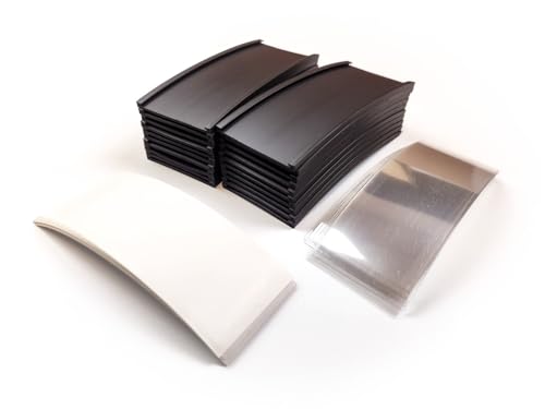 AIMAN GZ 20 vorgeschnittene magnetische Etikettenhalter, 50 x 150 mm, flexibler Magnet mit Schlitzen zum Einführen des Papiers mit schützendem Kunststoff, zur Markierung von Regalen. von AIMAN GZ