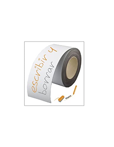 Magnetisches Etikett zum Schreiben und Löschen, flexibel, weiße Magnetrolle, 7 cm breit, 5 Meter lang und 0,9 mm dick von AIMAN GZ