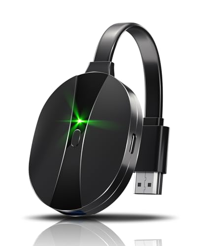 AIMIBO 4K Wireless Display Adapter, 3 Mirroring Way - Direkt, DLNA, kabelgebundener Sync-Bildschirm, 2,4G 5G @60Hz HDMI Wireless Dongle für i*OS Android Windows macOS auf TV Monitor Projektor -Airplay von AIMIBO