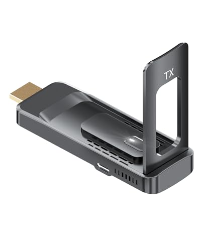 AIMIBO Kabelloser HDMI-Sender, 1 RX gekoppelt mit bis zu 8 TX, Faltbare Antenne, 5G-Streaming von Video und Audio, kabelloser HDMI-Extender, Verwendung mit Empfänger von AIMIBO