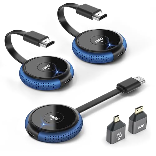 AIMIBO Wireless HDMI 2 Transmitter & 1 Receiver, HDMI Wireless Multiple TXs 165FT/50M, 4K Decoding 5G Video Audio Streaming HDMI Funkübertragung für Laptop/DSLR/TV Box/PC/Phone to TV/Monitor/Projector AIMIBO Wireless HDMI 2 Transmitter & 1 Receiver, HDMI Wireless Multiple TXs 165FT/50M, 4K Decoding 5G Video Audio Streaming HDMI Funkübertragung für Laptop/DSLR/TV Box/PC/Phone to TV/Monitor/Projector von AIMIBO