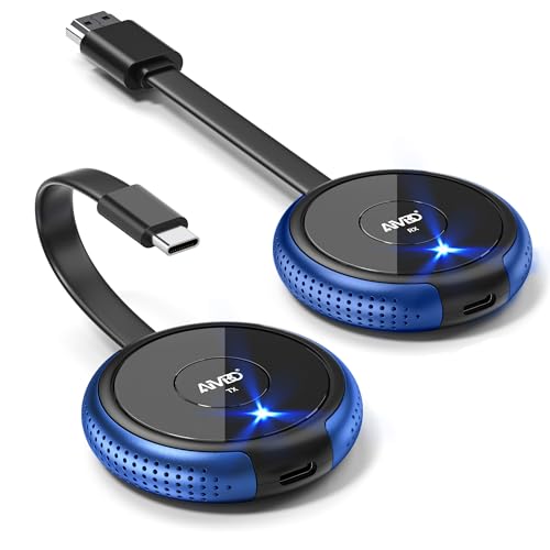 Wireless HDMI 4K, USB C to HDMI Wireless Transmitter and Receiver 5.8G Funk Type C Sender, Drahtlos übertragen für Streaming Video von Laptop, PC, i-Phone, Tablet zu TV, Projektor - 165FT/50M von AIMIBO