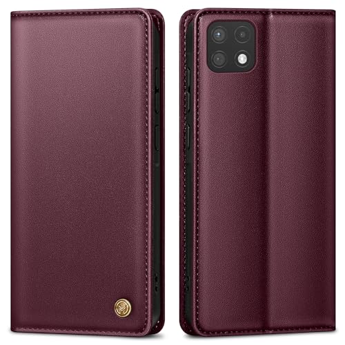AIMOYU Handyhülle für Samsung Galaxy A22 5G Hülle,Premium Lederhülle Schutzhülle Tasche für Samsung A22 Hülle Wallet Kartenfach Standfunktion Klappbar Flip Case für Galaxy A22 5G Hülle,Weinrot AIMOYU Handyhülle für Samsung Galaxy A22 5G Hülle,Premium Lederhülle Schutzhülle Tasche für Samsung A22 Hülle Wallet Kartenfach Standfunktion Klappbar Flip Case für Galaxy A22 5G Hülle,Weinrot von AIMOYU