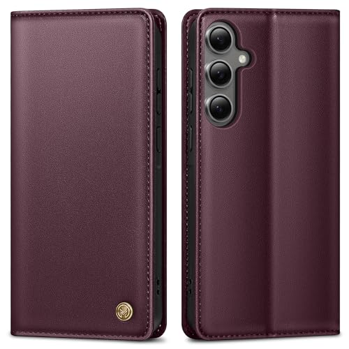 AIMOYU Handyhülle für Samsung Galaxy S24 FE Hülle,Premium Lederhülle Schutzhülle Tasche für Samsung S24 FE Hülle Wallet Kartenfach Standfunktion Klappbar Flip Case für Galaxy S24 FE Hülle,Weinrot AIMOYU Handyhülle für Samsung Galaxy S24 FE Hülle,Premium Lederhülle Schutzhülle Tasche für Samsung S24 FE Hülle Wallet Kartenfach Standfunktion Klappbar Flip Case für Galaxy S24 FE Hülle,Weinrot von AIMOYU