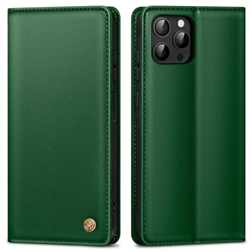 AIMOYU Premium Lederhülle für iPhone 15 Pro - Schutzhülle Tasche mit Kartenfach, Standfunktion, Klappbar Flip Case, Kieferngrün AIMOYU Premium Lederhülle für iPhone 15 Pro - Schutzhülle Tasche mit Kartenfach, Standfunktion, Klappbar Flip Case, Kieferngrün von AIMOYU