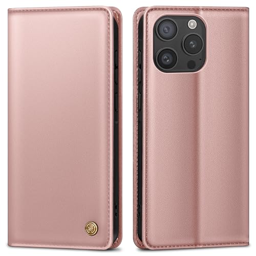 AIMOYU Premium Lederhülle für iPhone 15 Pro - Schutztasche mit Kartenfach, Standfunktion und Klappbarem Flip Case, Rosa AIMOYU Premium Lederhülle für iPhone 15 Pro - Schutztasche mit Kartenfach, Standfunktion und Klappbarem Flip Case, Rosa von AIMOYU