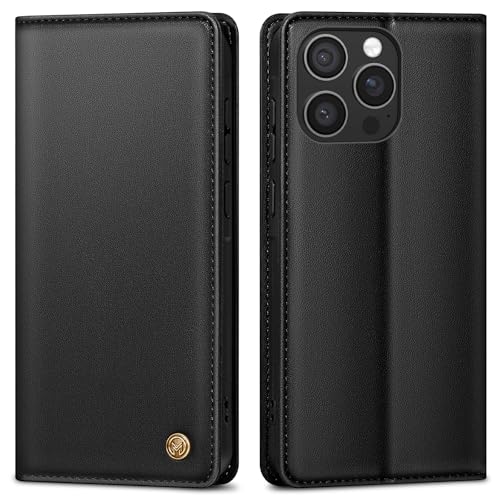 AIMOYU Premium Lederhülle für iPhone 16 Pro - Schutzhülle Tasche mit Kartenfach, Standfunktion und Klappbar - Schwarz AIMOYU Premium Lederhülle für iPhone 16 Pro - Schutzhülle Tasche mit Kartenfach, Standfunktion und Klappbar - Schwarz von AIMOYU