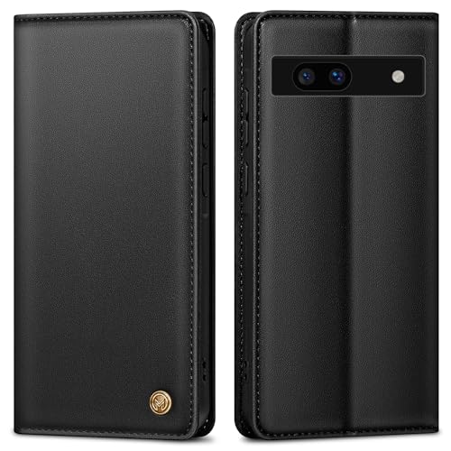 Handyhülle für Google Pixel 7A Hülle,Premium Lederhülle Schutzhülle Tasche für Google 7A Hülle Wallet Kartenfach Standfunktion Klappbar Flip Case für Pixel 7A Hülle,Schwarz von AIMOYU