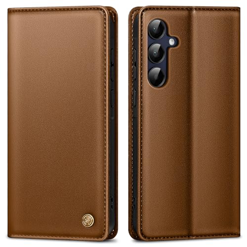 Handyhülle für Samsung Galaxy A15 4G/5G Hülle Mit Schutzfolie,Premium Lederhülle Schutzhülle Tasche für Samsung A15 Hülle Wallet Kartenfach Standfunktion Klappbar Flip Case für Galaxy A15 Hülle,Braun Handyhülle für Samsung Galaxy A15 4G/5G Hülle Mit Schutzfolie,Premium Lederhülle Schutzhülle Tasche für Samsung A15 Hülle Wallet Kartenfach Standfunktion Klappbar Flip Case für Galaxy A15 Hülle,Braun von AIMOYU